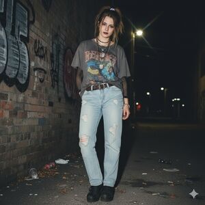 NWOT Special X L Y2K Indie Sleeze Hippie Distressed Grunge Boyfriend Ankle Jeans